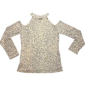 Peppy leopard print cold shoulder top Pre-owned Women’s medium | ab8